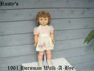 1960s Horsman WALK A BYE Doll INSTRUCTION Sheet  