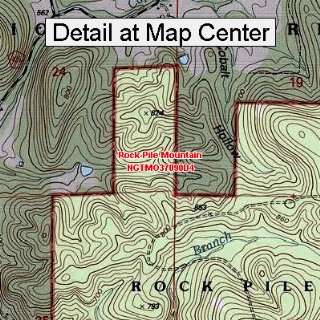USGS Topographic Quadrangle Map   Rock Pile Mountain, Missouri (Folded 