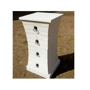   Wood Mission Style White Night Stand Side End Table
