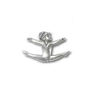  Gymnast Straddle Lapel Pin Jim Clift Jewelry