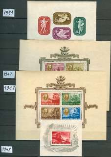 HUNGARY 1934 2004 Souvenir Sheets collection  