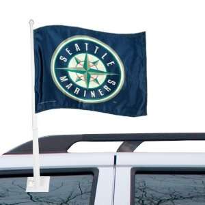  MLB Seattle Mariners 11 x 15 Navy Blue Car Flag Sports 