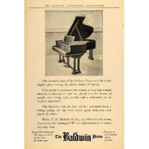   Ad Baldwin Piano Europe Music De Pachmann Sembrich   Original Print Ad