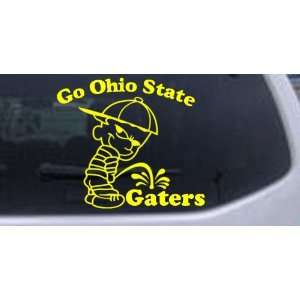 Yellow 22in X 24.9in    Go Ohio Pee On Gaters Car Window Wall Laptop 