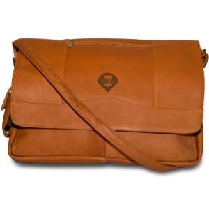  Pangea Tan Leather Laptop Messenger Bag   Philadelphia 