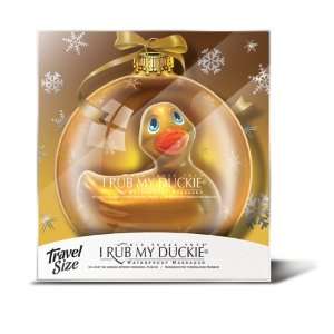  I Rub My Duckie Ornament   Gold