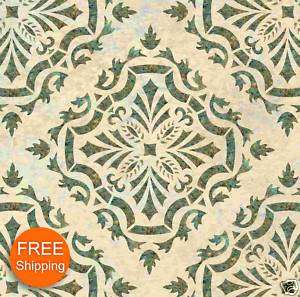 Damask   Large Stencil Design Faux Paintng Wall 0118A  