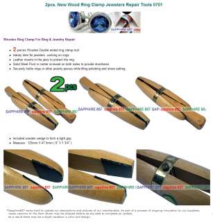 2pcs. New Wood Ring Clamp Jewelers Repair Tools 0701  