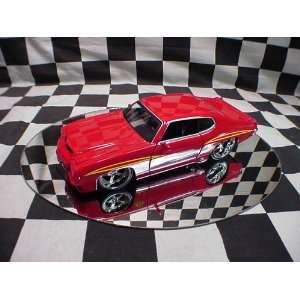  Time Muscle Red 1971 Pontiac Gto 124 Scale Die Cast Car Toys & Games
