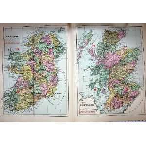  MAP 1884 SCOTLAND IRELAND WESTERN ISLES ARRAN SKYE