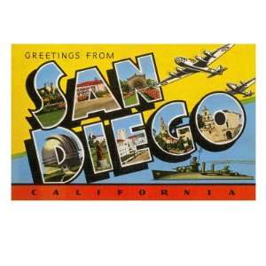   from San Diego, California Giclee Poster Print, 24x32