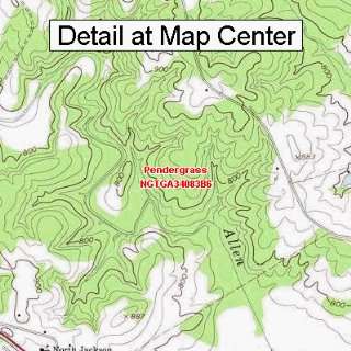  USGS Topographic Quadrangle Map   Pendergrass, Georgia 