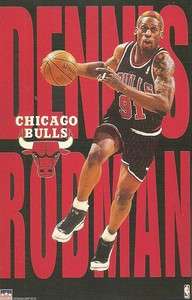 1990s Starline Mini Promo Poster Dennis Rodman Chicago Bills  
