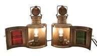 Antique Brass Port And Starboard Electric Lantern 12  