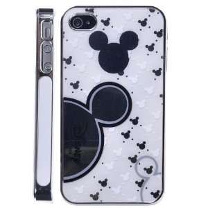  White Lovely Cartoon Mouse Head Hard Case for iPhone 4S 