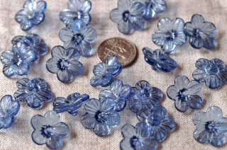 Blue Flower with Stamen button 16.5mm p154b PICK  