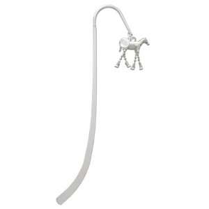  Horse with 4 Dangle Legs Silver Plated Charm Bookmark with 