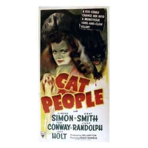  Cat People, Simone Simon, 1942, Cat Premium Poster Print 