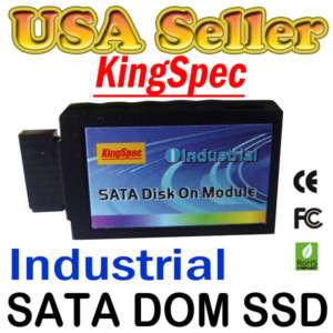 16GB KingSpec 7 Pin SATA SSD DOM Disk on Module MLC NEW  