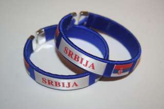 SRBIJA BLUE COUNTRY FLAG FLEXIBLE C BRACELETS SERBIA  