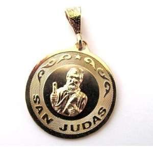 Blessed By Pope Benedict XVI San Judas Medalla Enchapada En Oro 