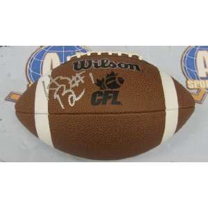   CFL Autographed Football   Calgary Stampeders Sports Collectibles