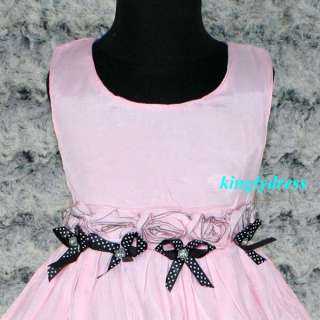 NEW Girls Spring Summer Holiday Dress Pink Wears Children Clothing SZ 