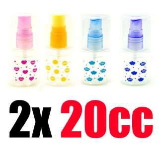 2x Liquid Spray Bottle Atomizer Cleansing 20cc 20ml E  