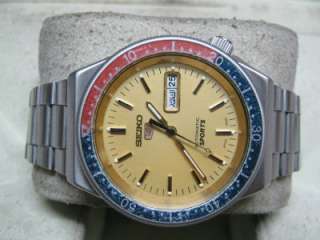 SEIKO SPORT AUTOMATIC UPPER RING ROTATE JAPAN WATCH ORIGINAL DIAL FRE 