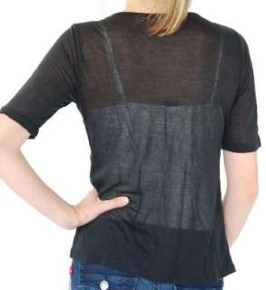 Splendid Feather Weight Tencel Double Layer Top Black L  