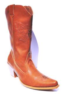 Splash Fashion Brown (Camel) Womens Cowboy Western Boots Sz 8 ($118 