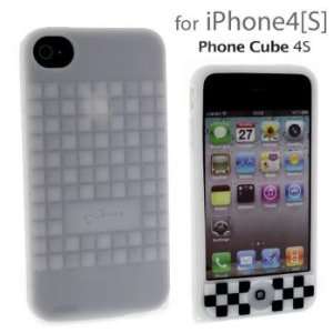  Phone Cube Silicone Cover for iPhone 4S/4 (White 