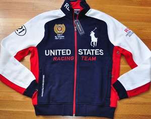   LAUREN United States RL RACING TEAM Sweatshirt SWEATER Big PONY M