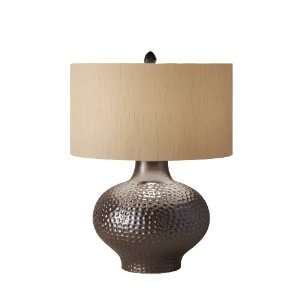   Bulb Iridescent Bronze Portable Lamp Ceramica