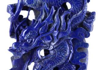 16.1 Natural Lapis Lazuli DRAGON Sculpture, Stone Carving #U16  