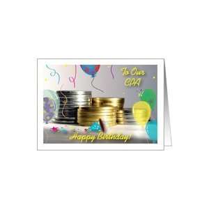  Birthdays / Certified Public Accountant, coins Card 