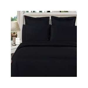 Spirit Collection King Solid Black Sheets Set Finely Stitched 1 Fitted 