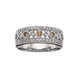  Liana .50tw Champagne & White Diamond Ring Jewelry