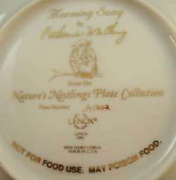 LENOX MORNING SONG by Catherine McClung1995 Collector Plate R9 