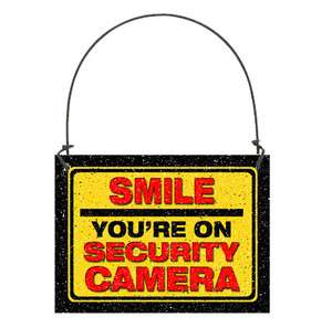   Security Camera SIGN Small Door Hanger Caution Surveillance NEW  