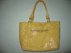 GST Cavalcanti Italian made yellow patent leather shopper tote bag