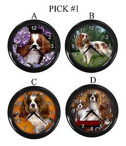 Cavalier King Charles Spaniel Dog Puppy Puppies A D Wall Clock Gift 