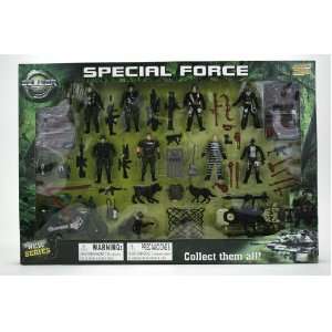 Full 60 Piece Special Forces Soldiers Combat Force vs. Villains Action 