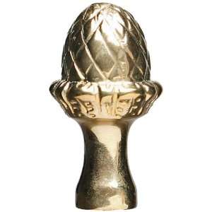   Lampshade Co. FN33 PB59, Decorative Finial, Polished Brass Large Acorn