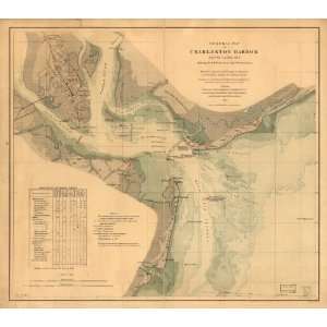 Civil War Map General map of Charleston Harbor, South Carolina 