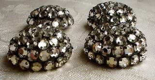 GORGEOUS VINTAGE 4 CEAR RHINESTONES CRYSTALS BUTTONS  