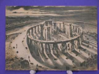 Vintage Postcard Stonehenge in 1400 B.C.Alan Sorrell  