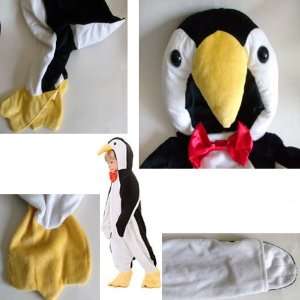   Super Soft Attached Hood with Penguin Beak Shoe Covers Hand Covers