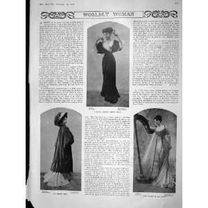    1908 WOMANS FASHION ART LIVERPOOL CHATEAU GAILLARD