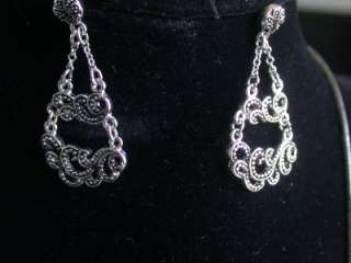 Lia Sophia Rare Silver Necklace and Earring Set Retired  